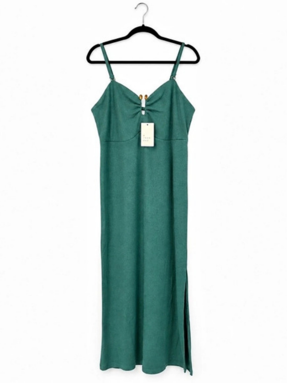 a new day Green Midi Slip Dress NWT